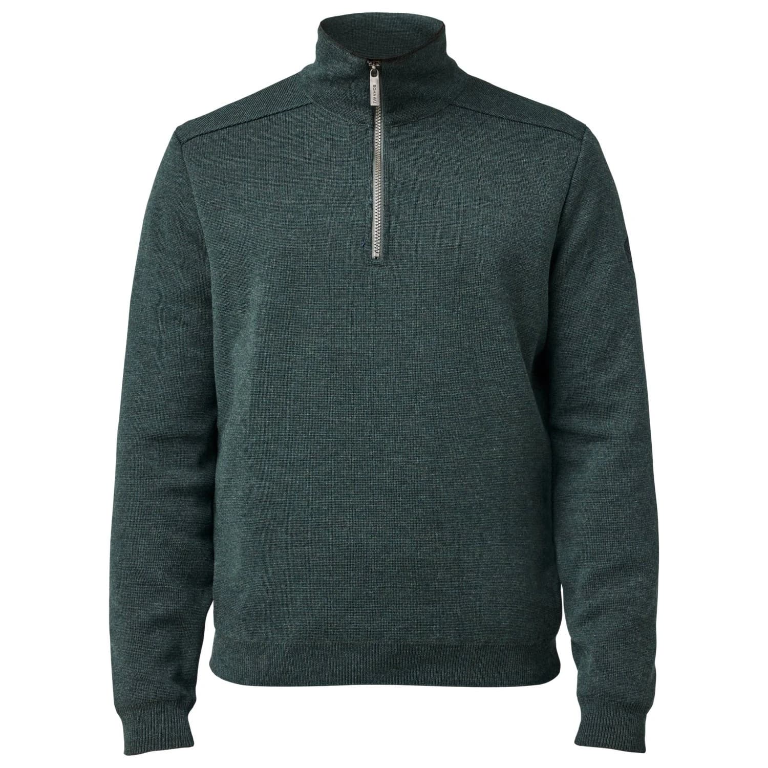 Мъжки вълнен пуловер Ivanhoe of sweden Ruben Half Zip Windbreaker Merino jumper - Rifle Green