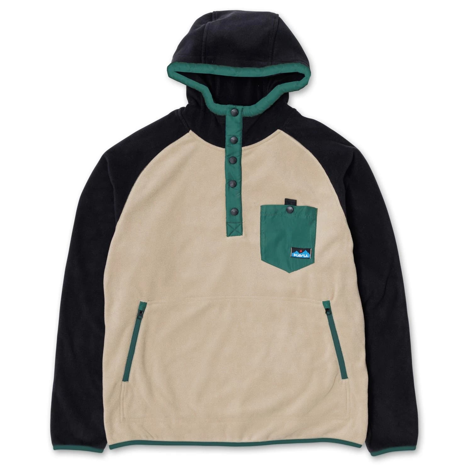 Поларен пуловер KAVU Teannaway Hoodie Fleece jumper - Blackened Oak