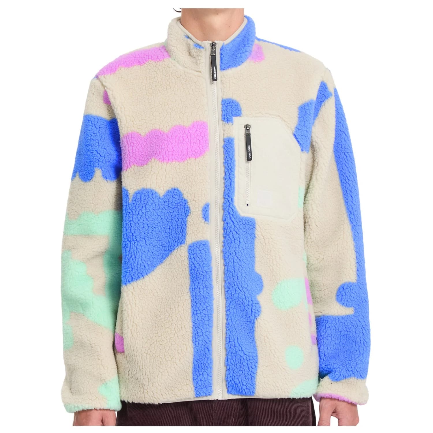 Мъжко поларено яке Volcom Fa Carrau Fuzzar Zip Fleece jacket - Multi
