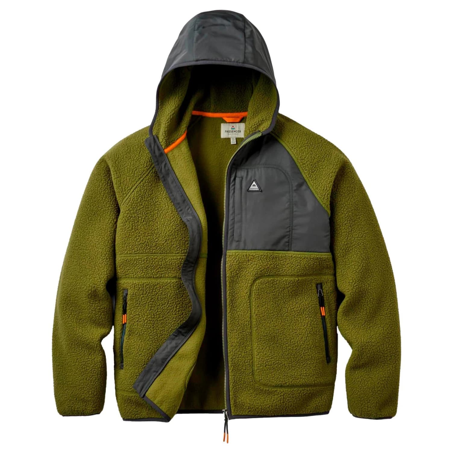 Поларено яке Passenger Offgrid Recycled Full Zip Hooded Sherpa Fleece Fleece jacket - Khaki