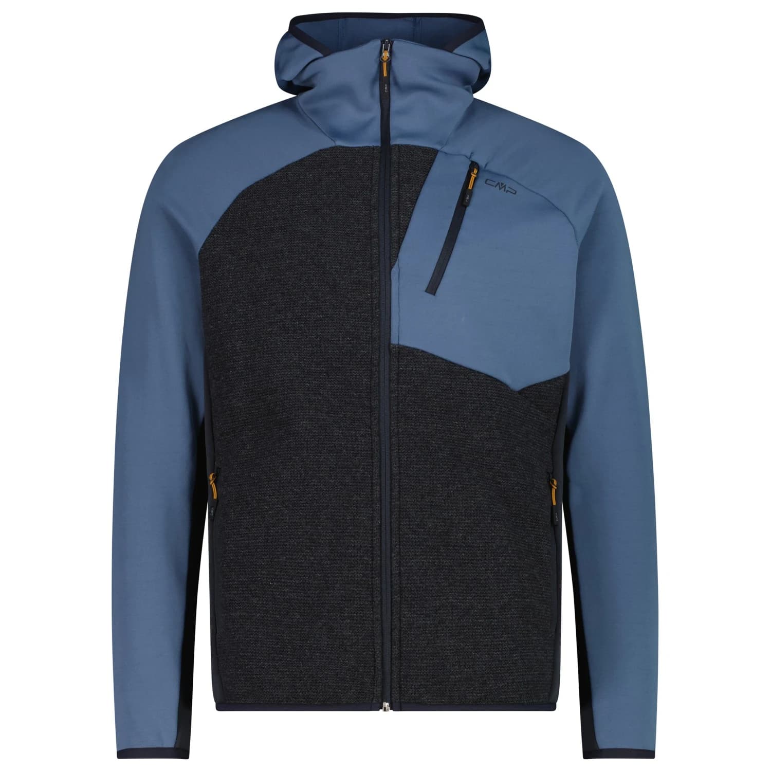 Поларено яке CMP Jacket Fix Hood 36M1877 Wool jacket - Carbone Melange / Avio
