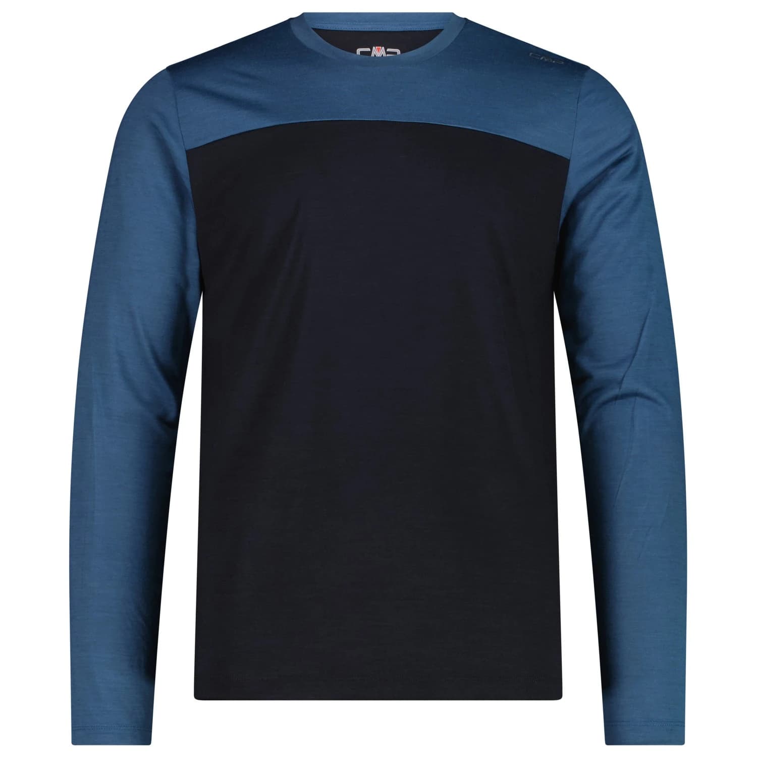 Вълнен пуловер CMP T-Shirt 36N1897 Merino longsleeve - Antracite / Avio