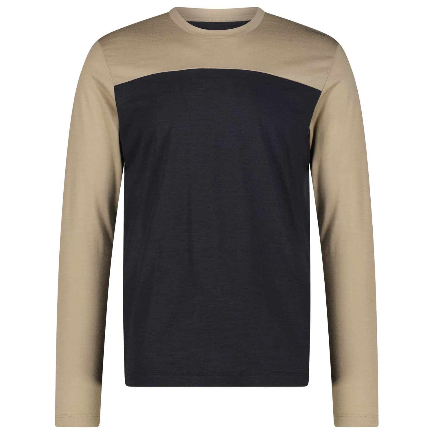 Вълнен пуловер CMP T-Shirt 36N1897 Merino longsleeve - Antracite / Teak