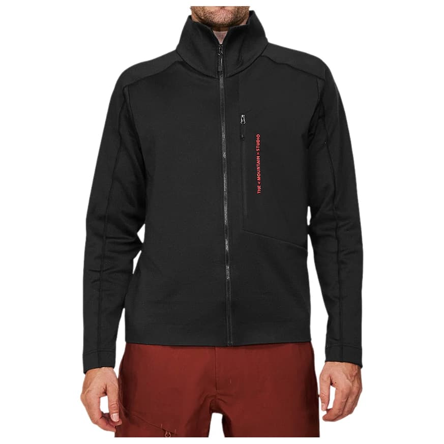 Поларен пуловер The Mountain Studio Tecno Grid Fleece T-Neck Fleece jumper - Black Onyx