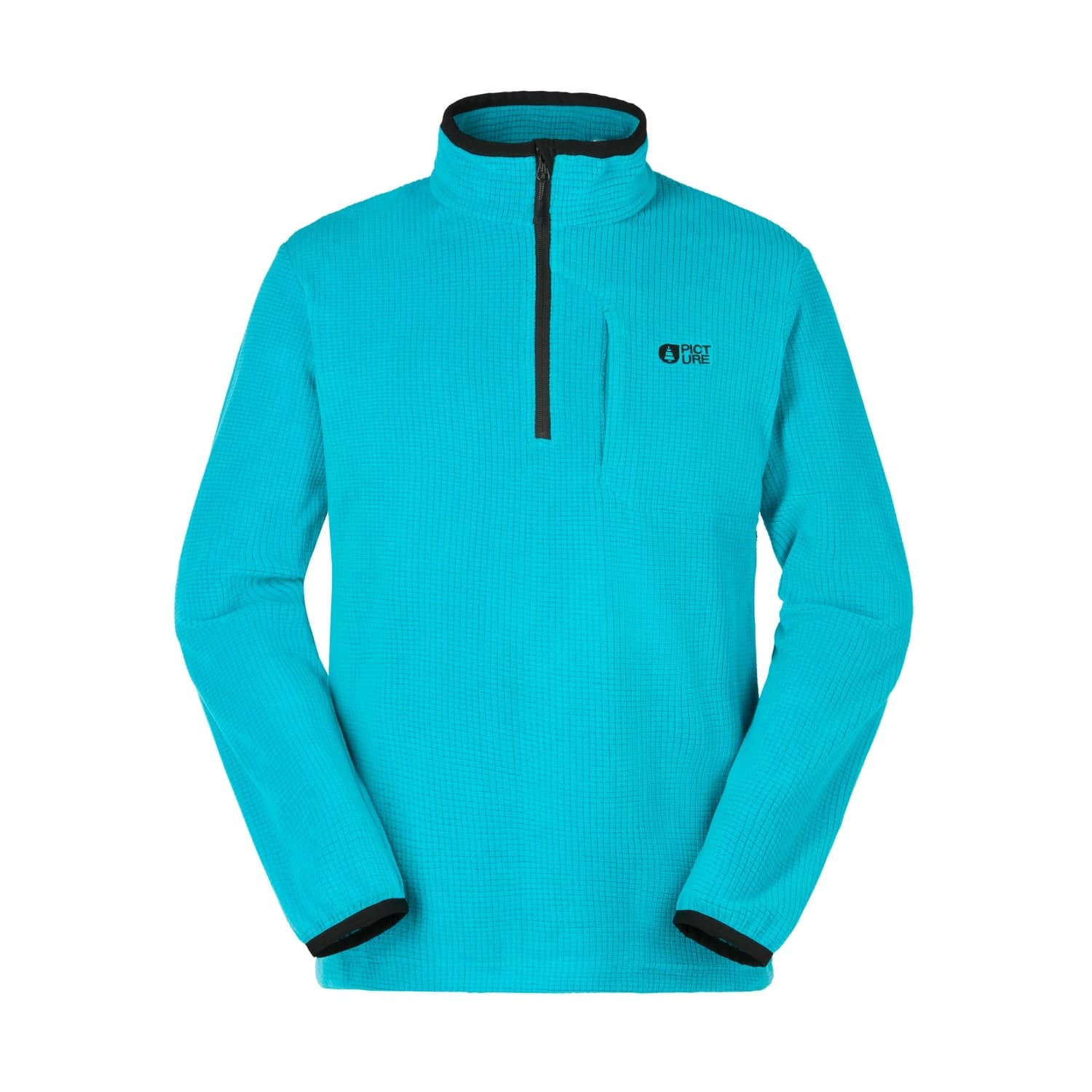 Мъжки поларен пуловер Picture Weavy 1/4 Grid Fleece Fleece jumper - Capri Breeze