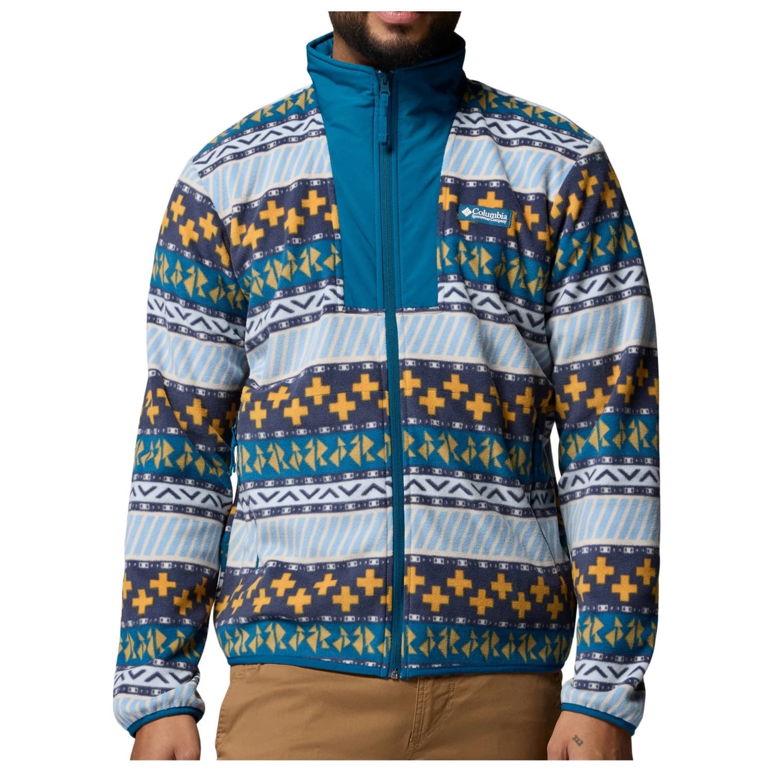 Мъжко поларено яке Columbia Sequoia Grove II Full Zip Printed Fleece Fleece jacket - Phoenix Blue / Wizard Island