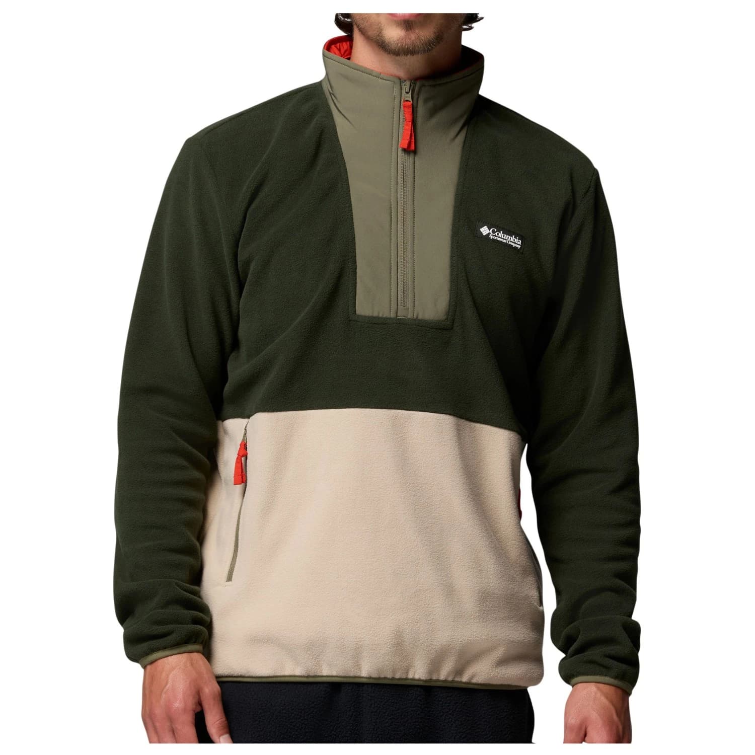 Мъжки поларен пуловер Columbia Sequoia Grove II Half Zip Fleece Fleece jumper - Greenscape / Ancient Fossil / Stone Green