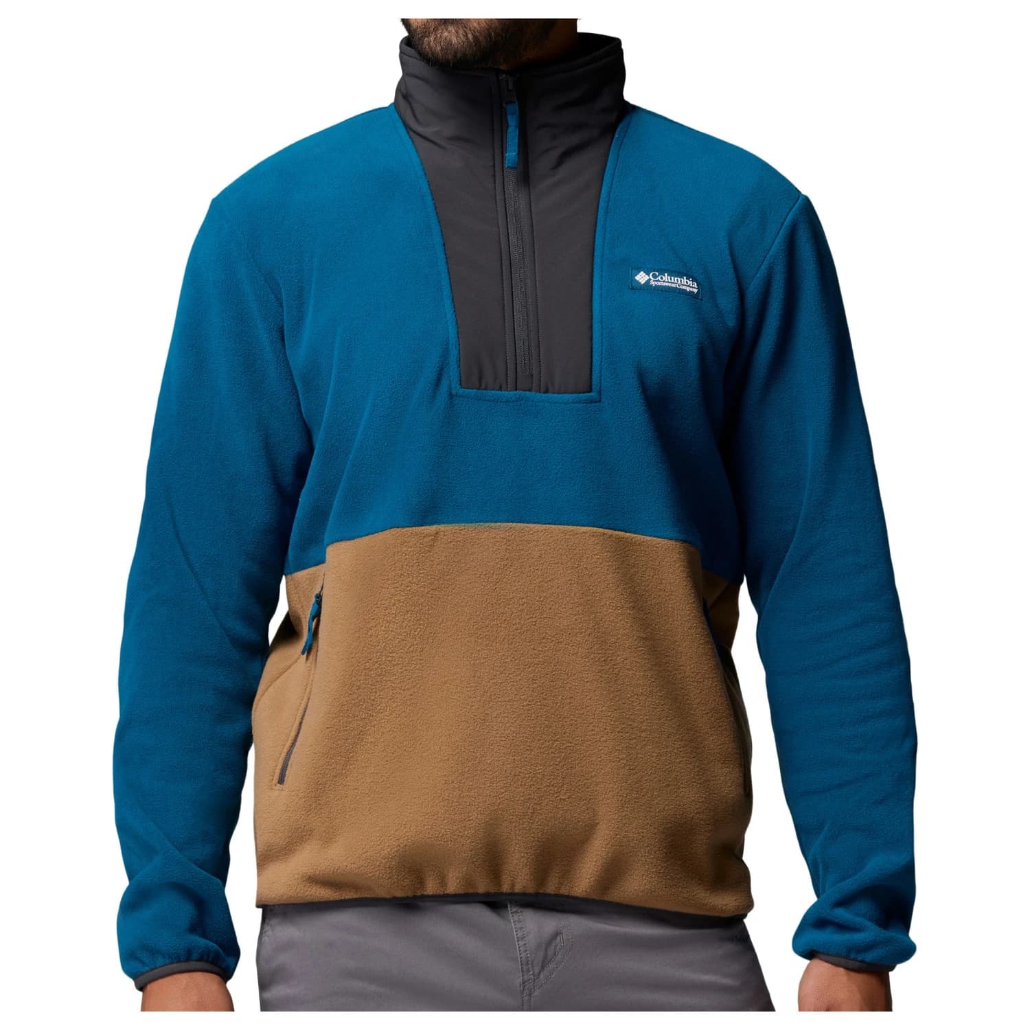 Мъжки поларен пуловер Columbia Sequoia Grove II Half Zip Fleece Fleece jumper - Phoenix Blue / Delta / Shark