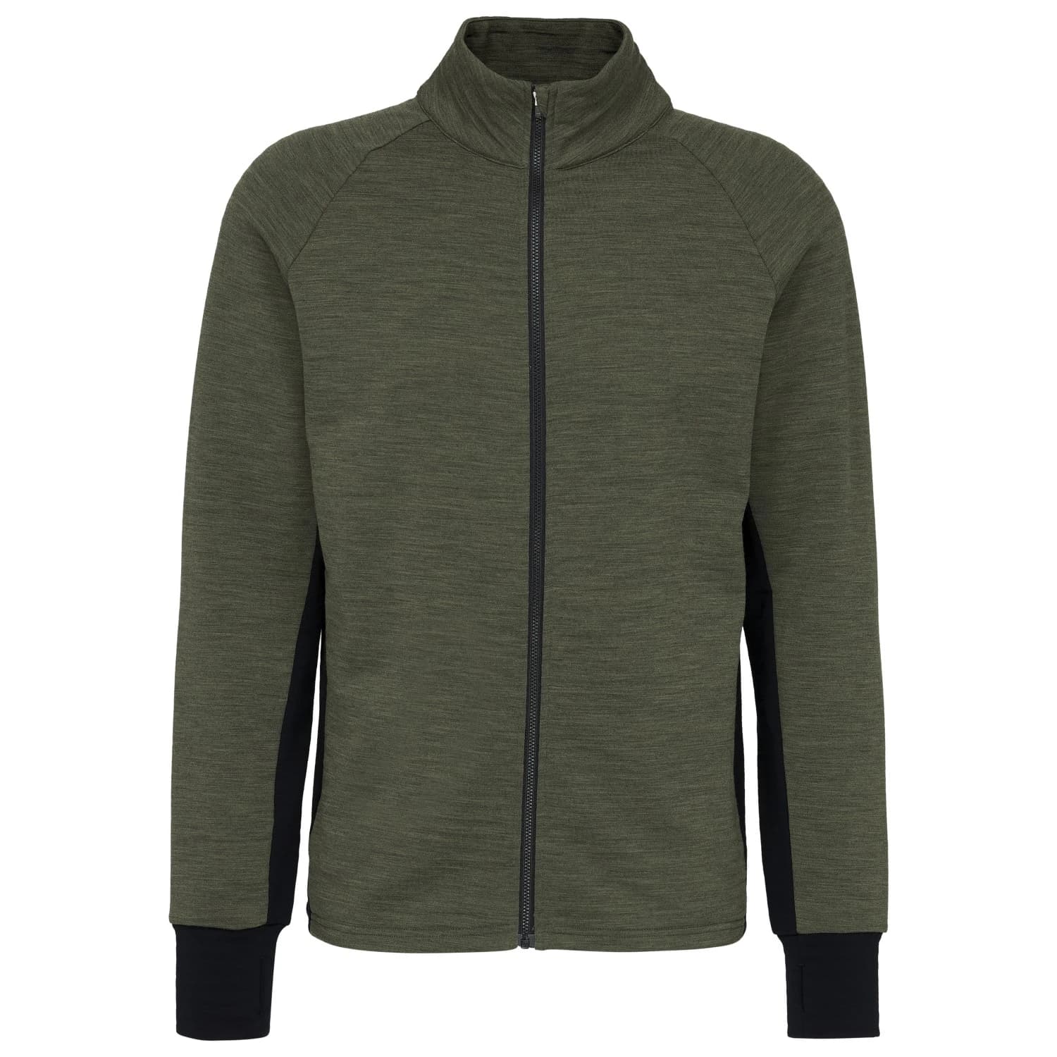 Вълнено яке Stoic MerinoFleece260 FlenSt. II Jacket Merino jacket - Dark Olive Melange / Black