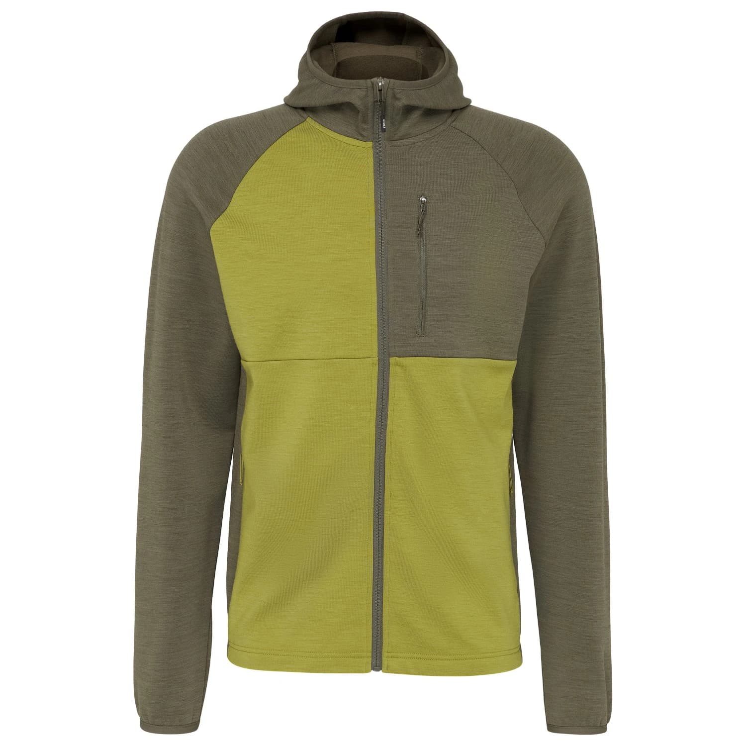 Вълнено яке Stoic MerinoFleece270 KuolpaLightSt. III Zip Hoody Merino hoodie - Olive Green / Avocado Green