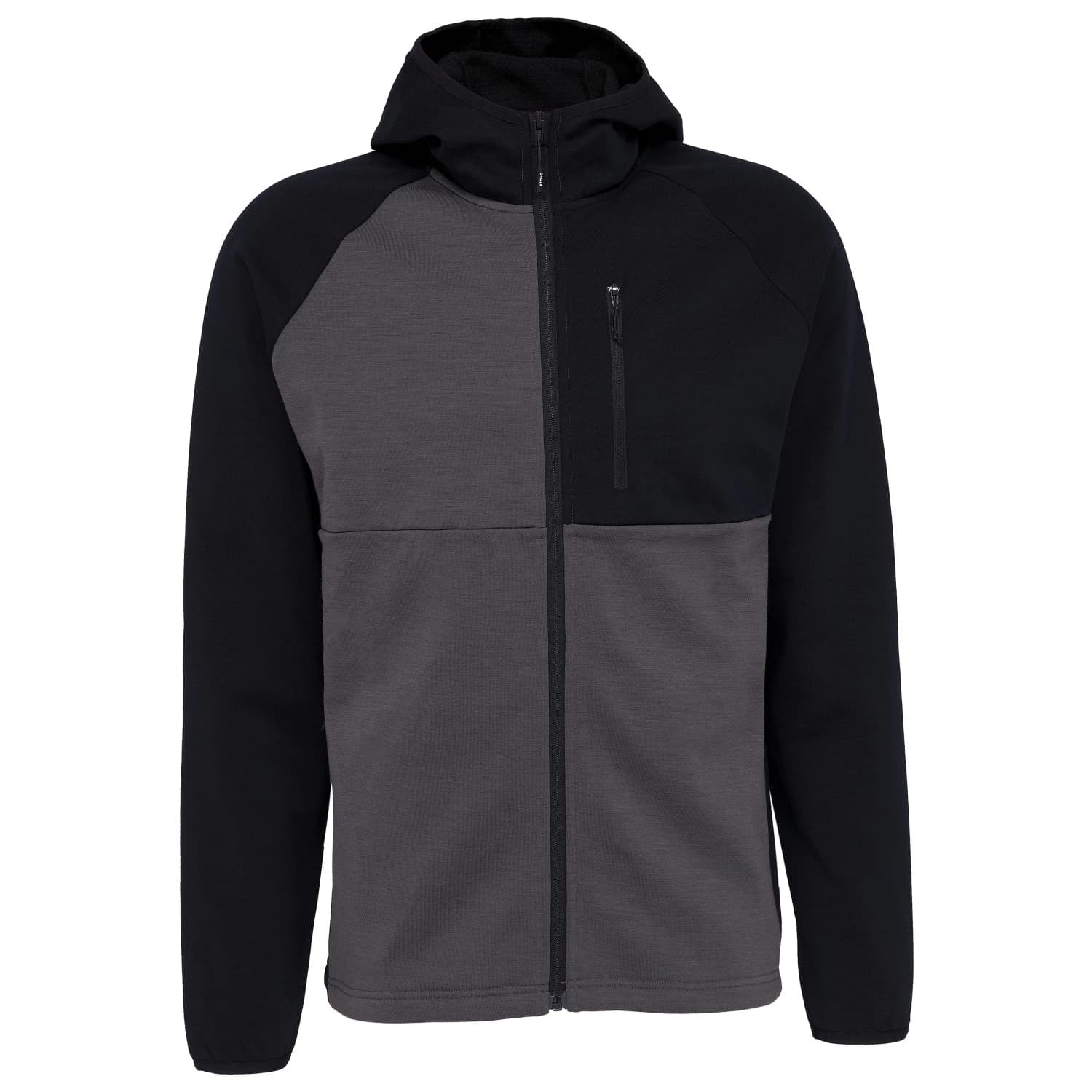 Вълнено яке Stoic MerinoFleece335 KuolpaSt. III Zip Hoody Merino hoodie - Black / Dark Olive