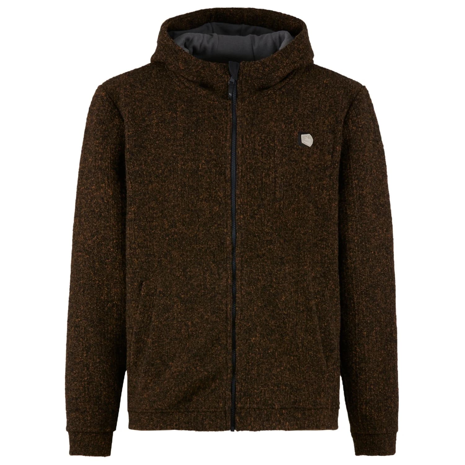 Вълнено яке E9 Mimmo Zip-up hoodie - Brown Mustard