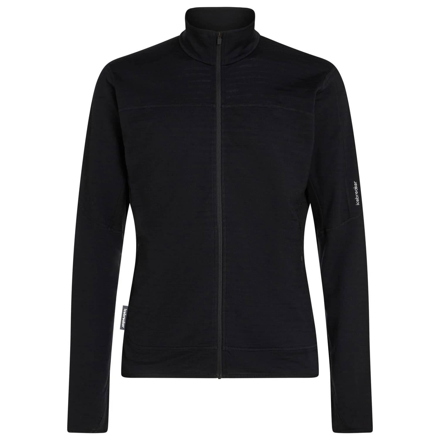 Вълнено яке Icebreaker Merino 300 Realfleece Descend L/S Zip Merino jumper - Black