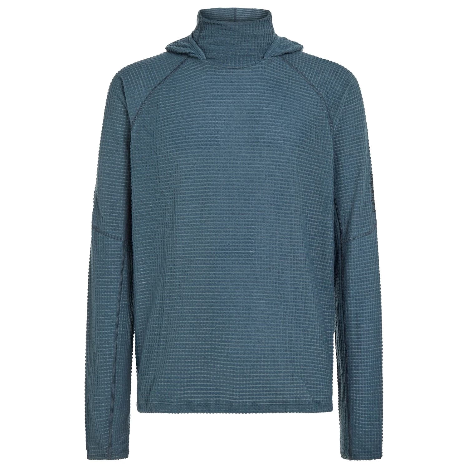Вълнен пуловер Icebreaker Merino 400 Realfleece Grid Blackridge Pullover Merino hoodie - Abyss