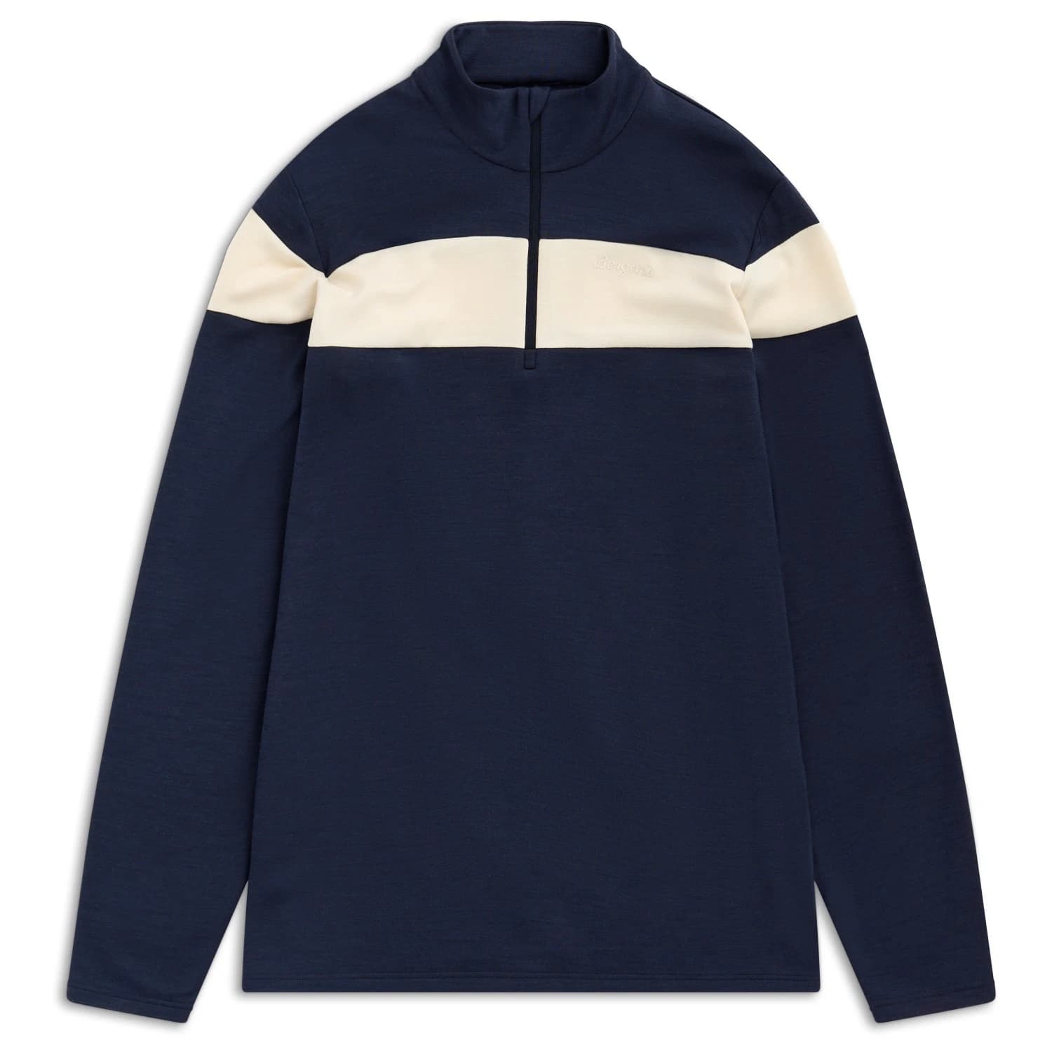 Мъжки вълнен пуловер Bergans Uldal Wool Half Zip Jumper - Dark Navy/Creme
