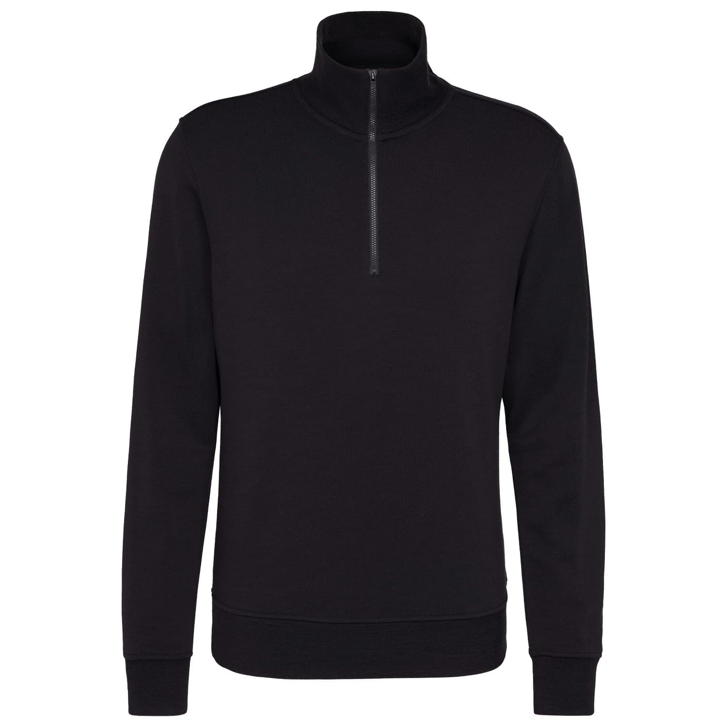 Вълнен пуловер Stoic WarmMerinoTerry AlavaaraSt. Half Zip Merino jumper - Black