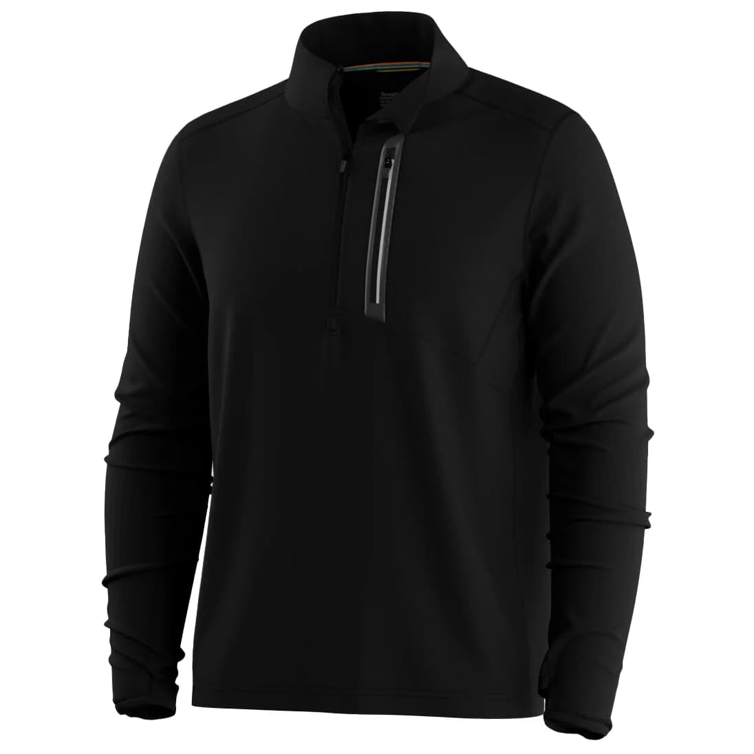Мъжки вълнен пуловер Smartwool Active Fleece 1/2 Zip Fleece jumper - Black
