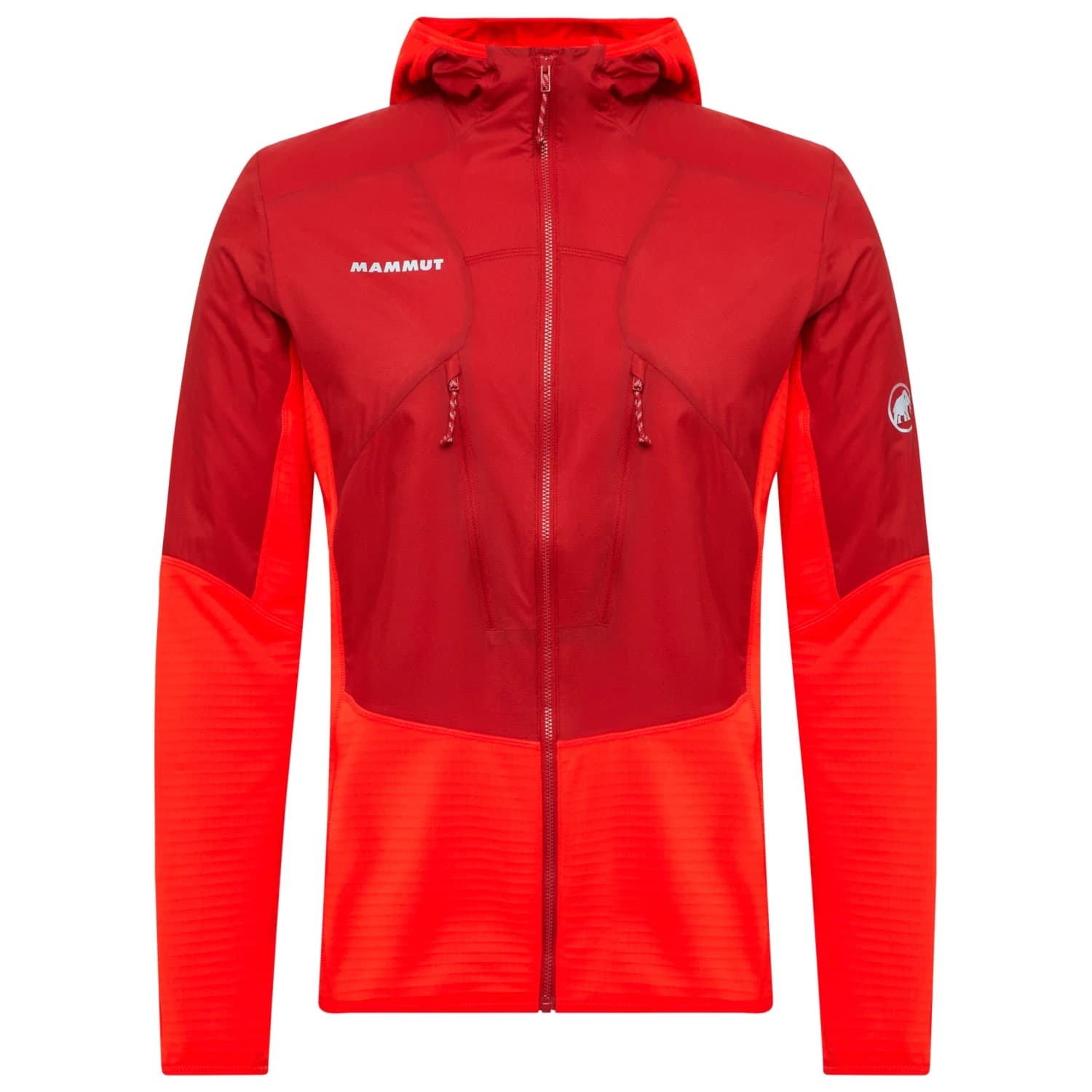 Поларено яке Mammut Aenergy ML Hybrid Hooded Jacket Fleece jacket - Dark Mammut Red / Mammut Red