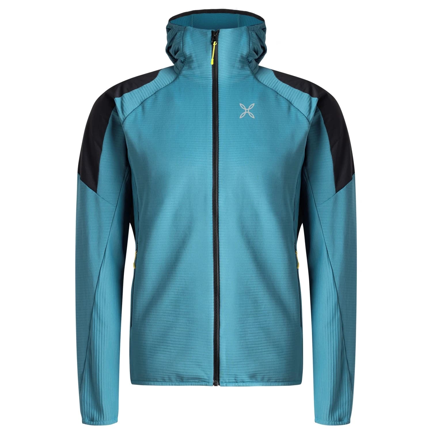 Поларено яке Montura Action Hooded Maglia Fleece jacket - Steel Blue / Sunny Lime