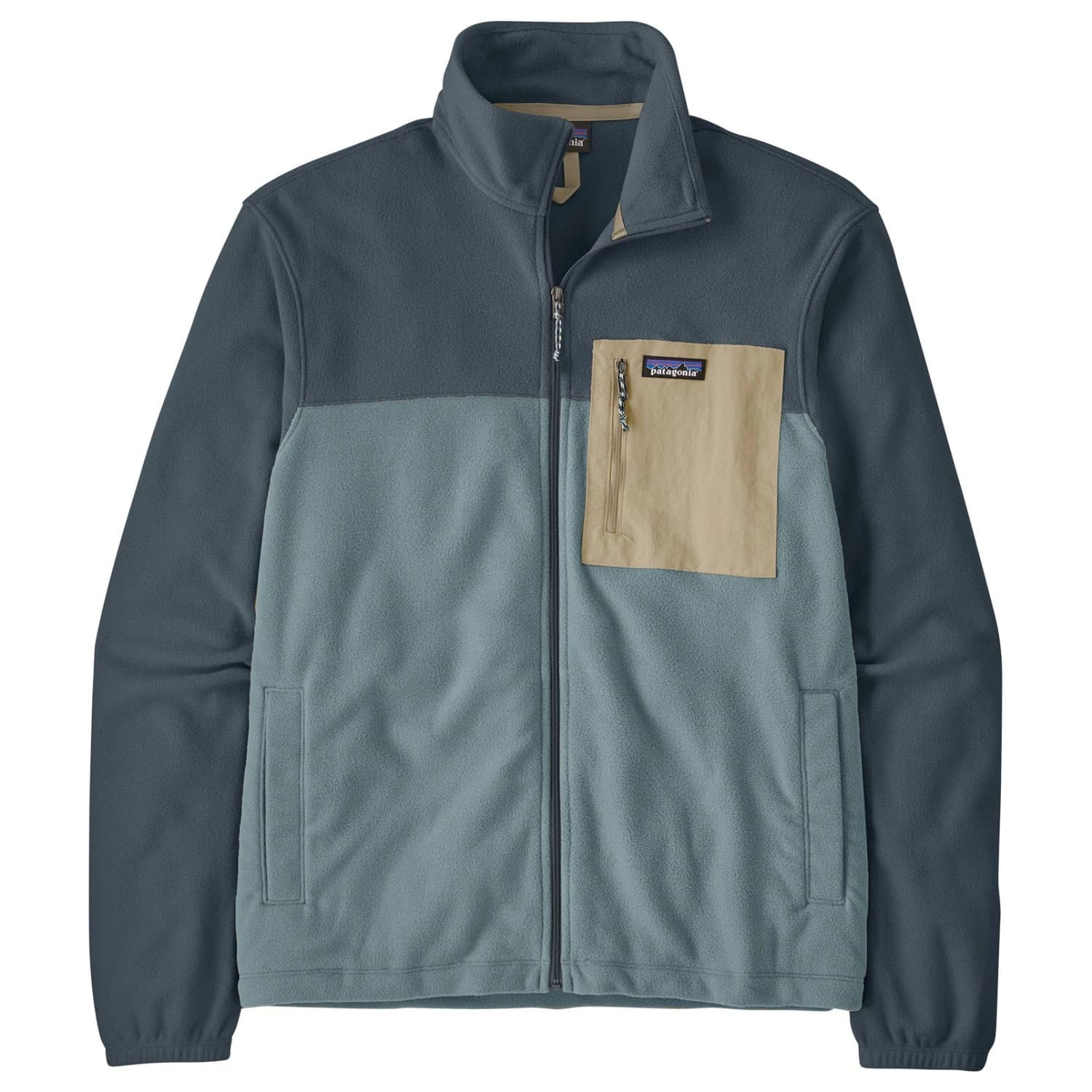 Мъжки поларен пуловер Patagonia Micro D Patch Pocket Jacket Fleece jumper - Blue Sage