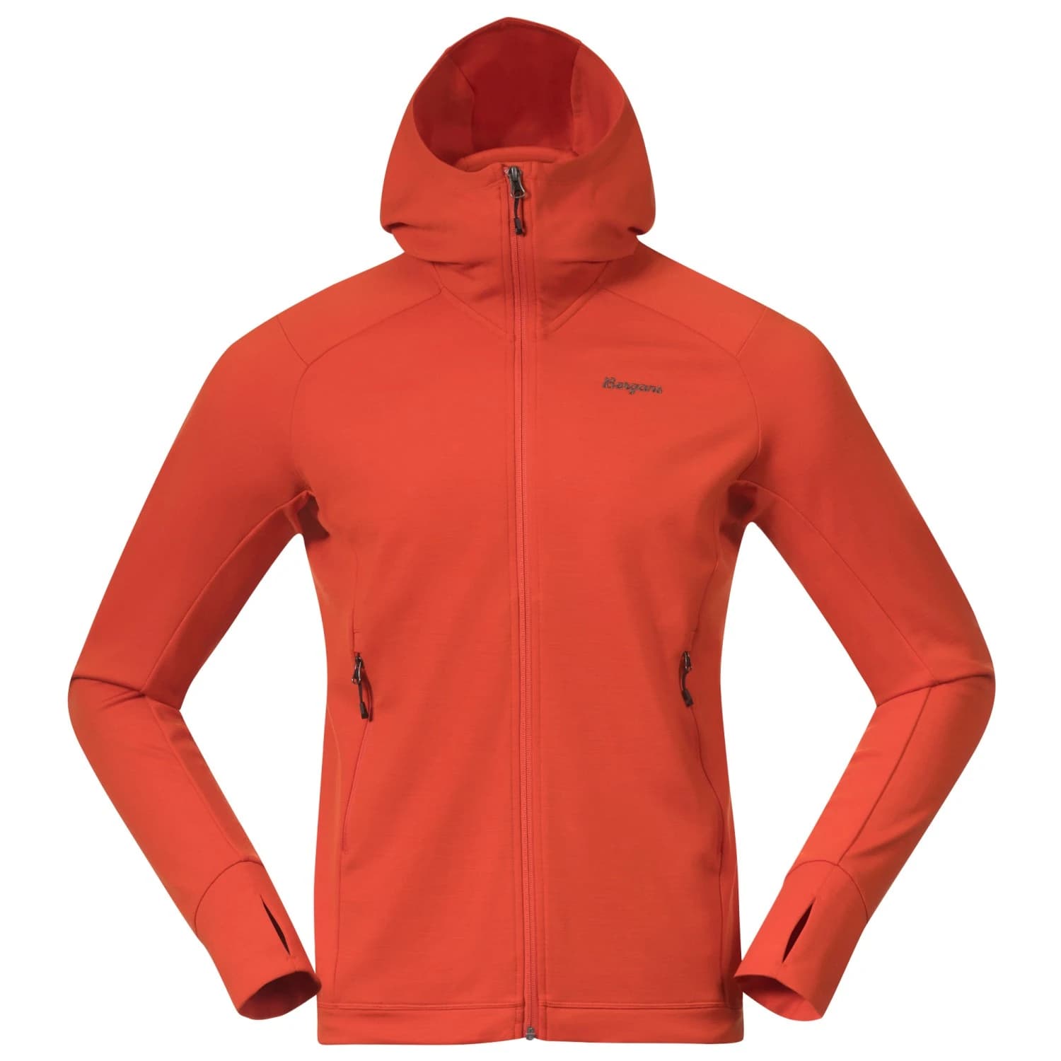 Вълнен пуловер Bergans Rabot Merino Tech Midlayer Hoodie Merino jacket - Lava
