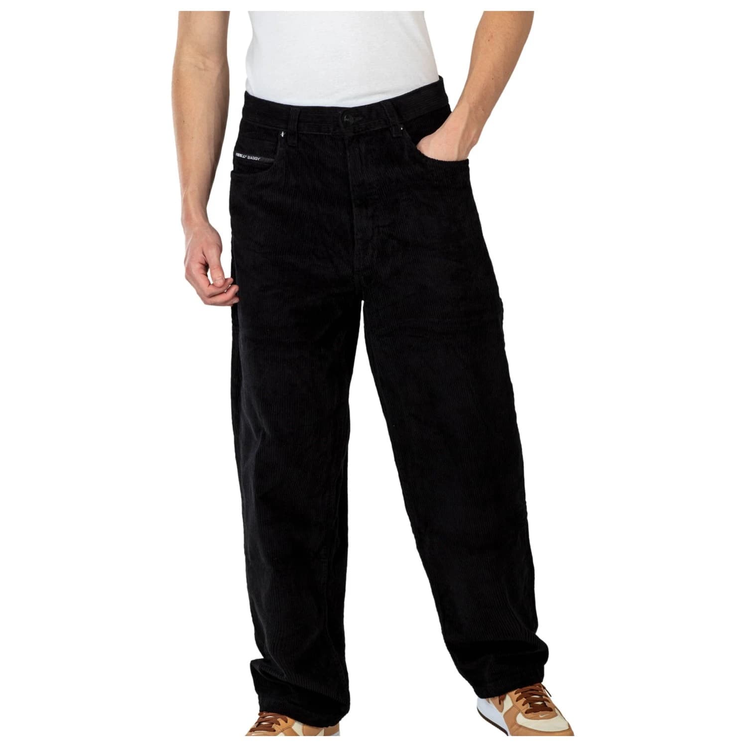 Мъжки ежедневен панталон Reell Baggy Cord Casual trousers - Black Cord