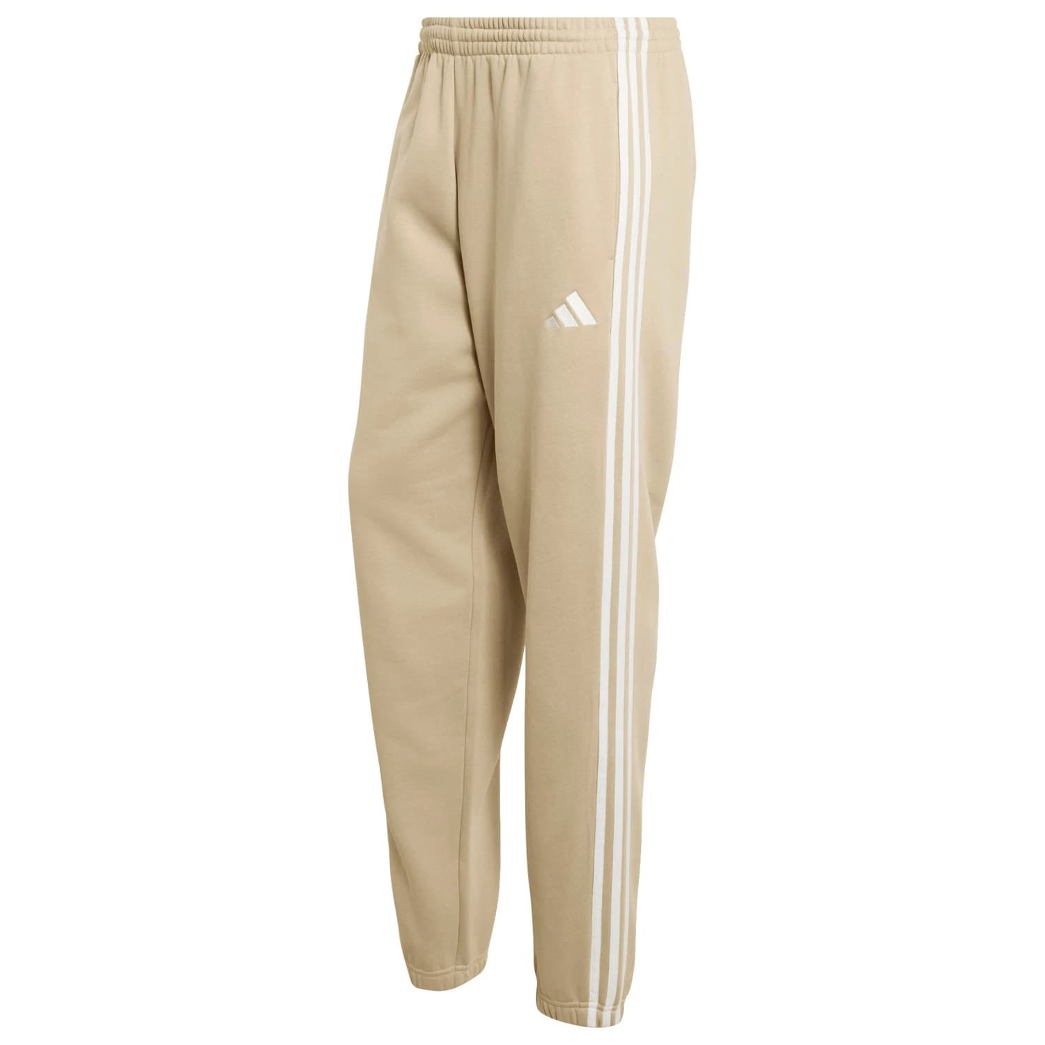 Мъжки анцунг долнище adidas Essentials 3-Stripes Fleece Tapered Cuffed Pants Tracksuit trousers - Khaki Three / White
