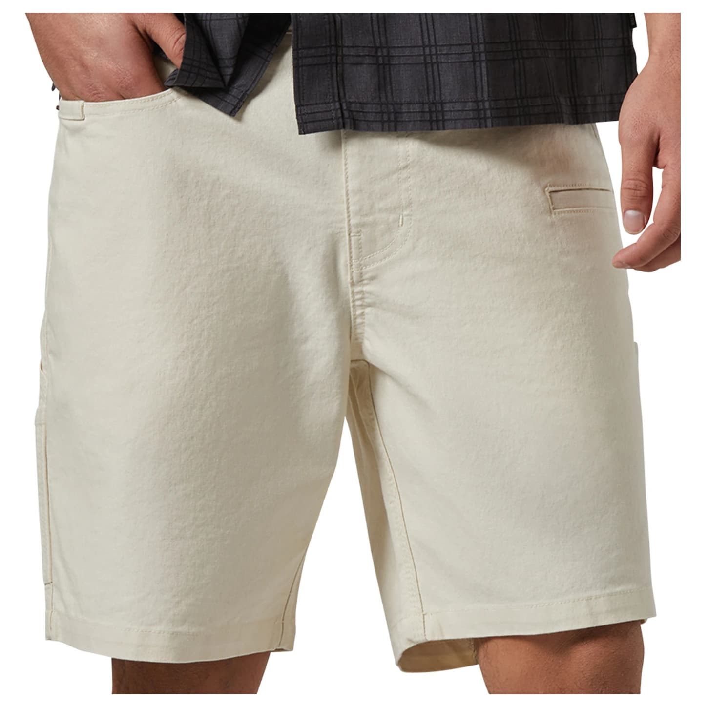 Мъжки къси панталони Brixton Builders Carpenter Baggy Short Shorts - Egret White