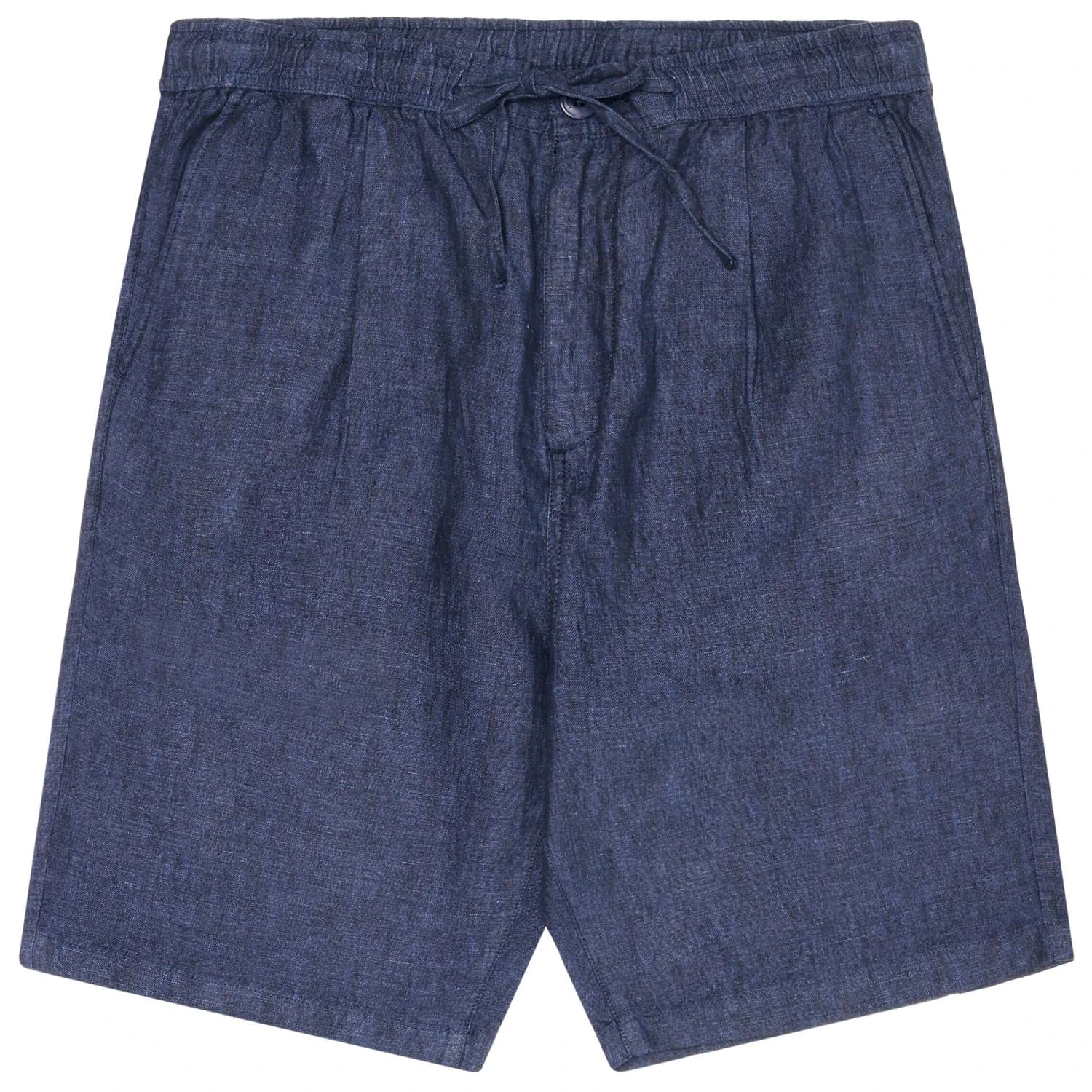 Мъжки къси панталони KnowledgeCotton Apparel Fig Loose Linen Shorts - Total Eclipse