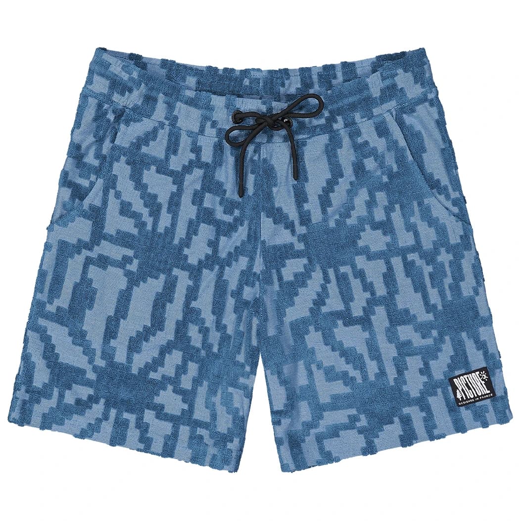 Къси панталони Picture Spongy Shorts - Blue Flower Embossed