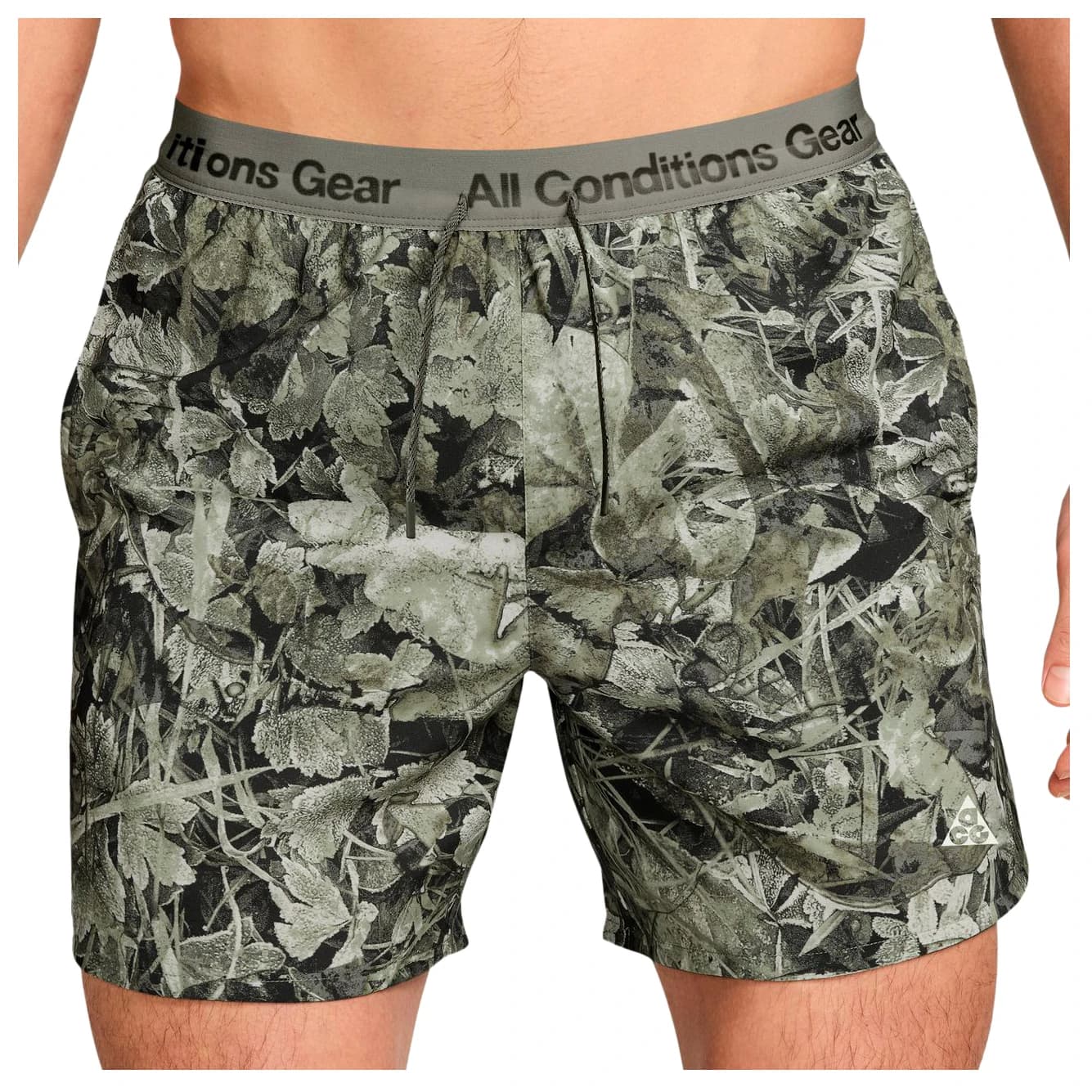 Мъжки шорти за бягане Nike ACG Dri-Fit Essential 6 Brief Shorts AOP Running shorts - Sequoia / Light Army / Summit White