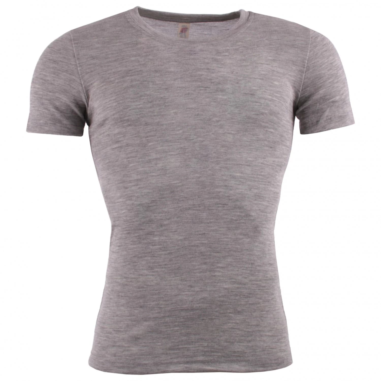 Мъжко копринено термобельо Engel Shirt S/S Merino base layer - Hellgrau Melange