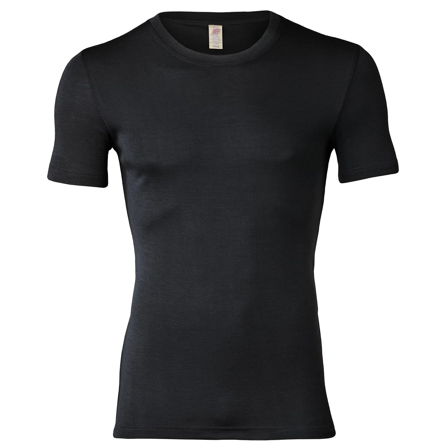 Мъжко копринено термобельо Engel Shirt S/S Merino base layer - Black