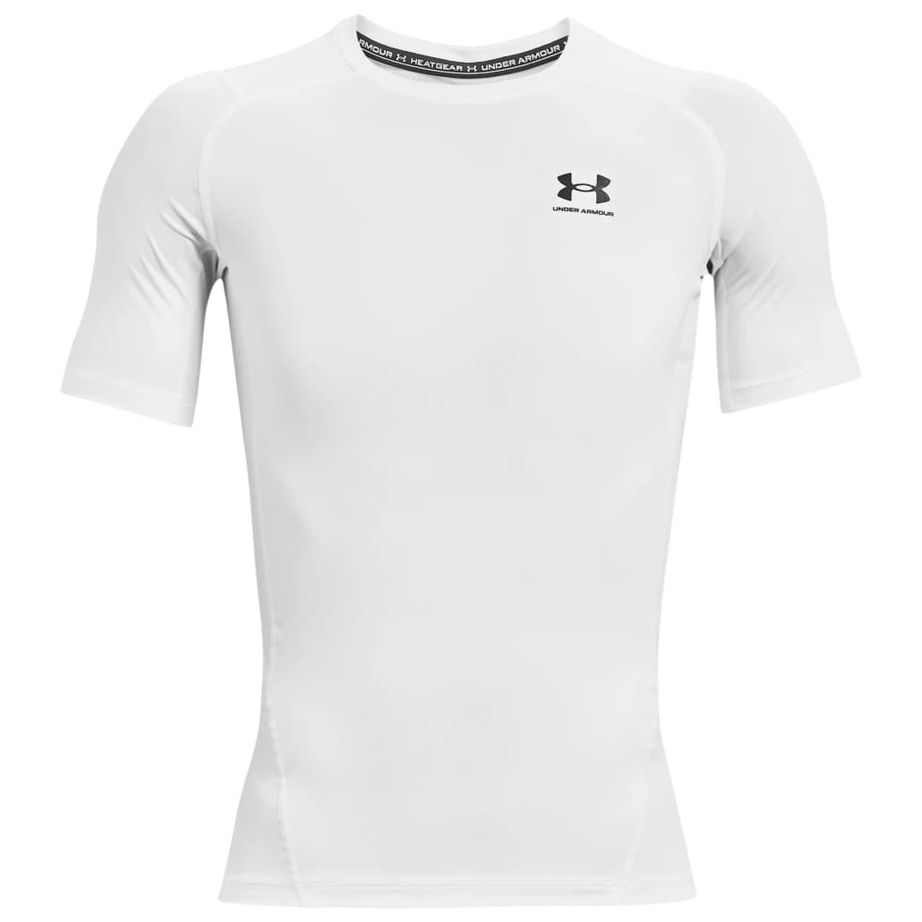 Мъжко компресионно термо бельо Under Armour HG Armour Comp S/S Compression base layer - White / Black