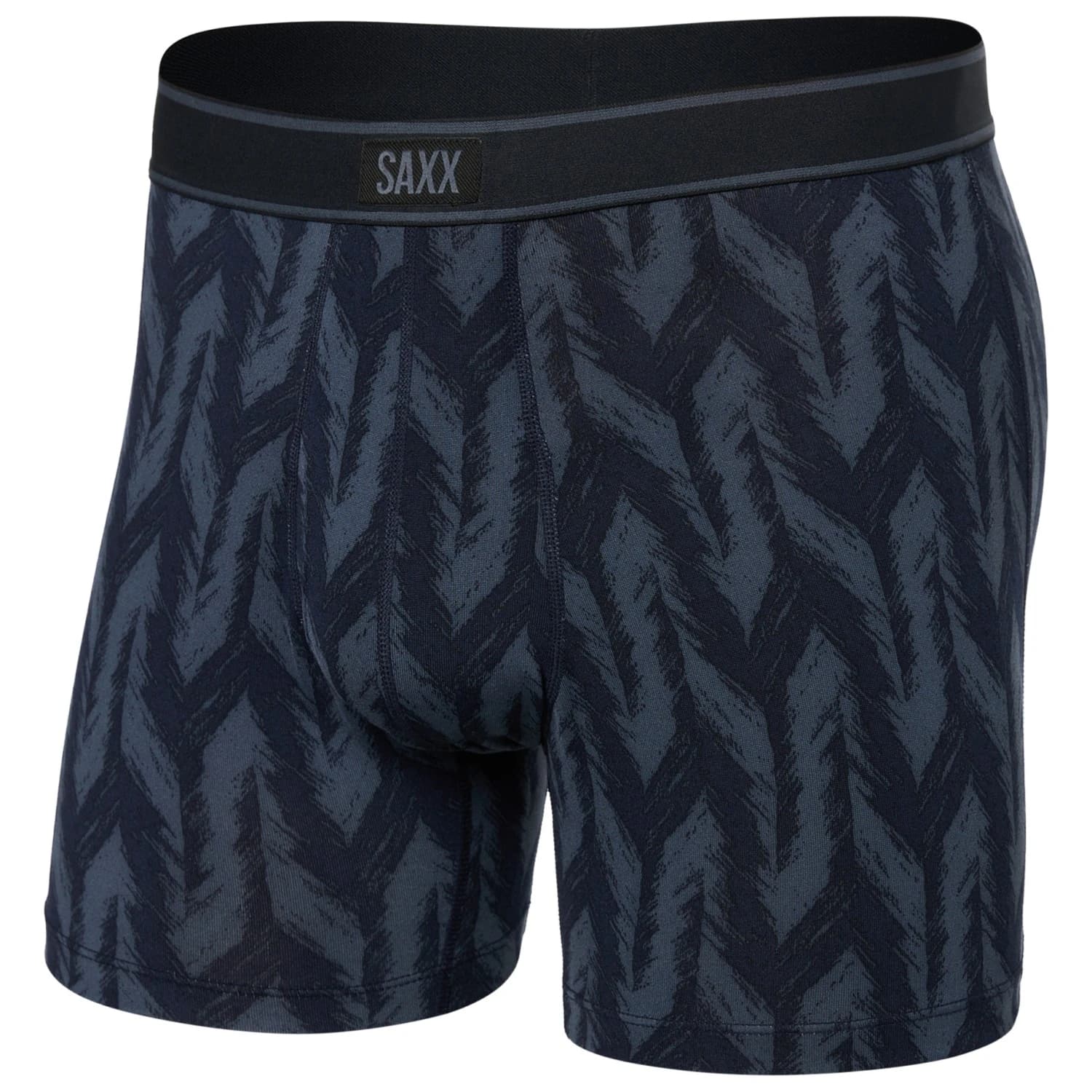 Мъжко синтетично термобельо Saxx Daytripper Boxer Brief Fly Synthetic base layer - Ikat Chevron / Deep Navy
