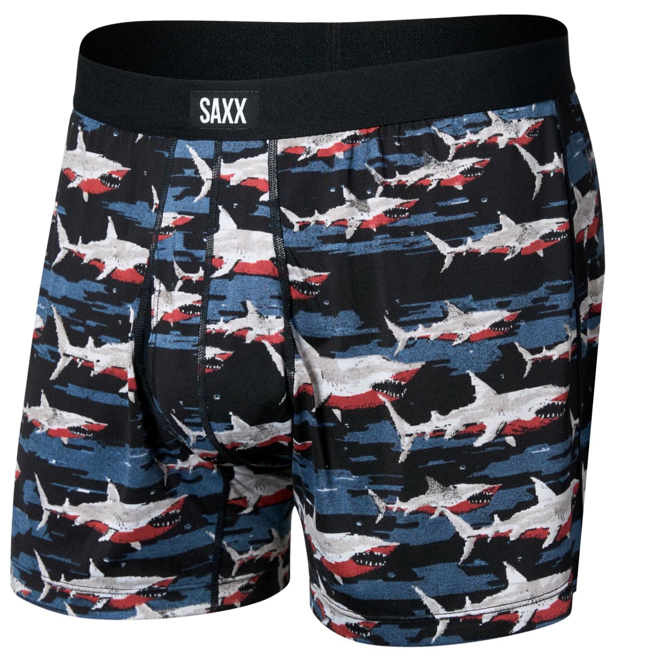 Мъжко синтетично термобельо Saxx Daytripper Boxer Brief Fly Synthetic base layer - Big Byte / Black