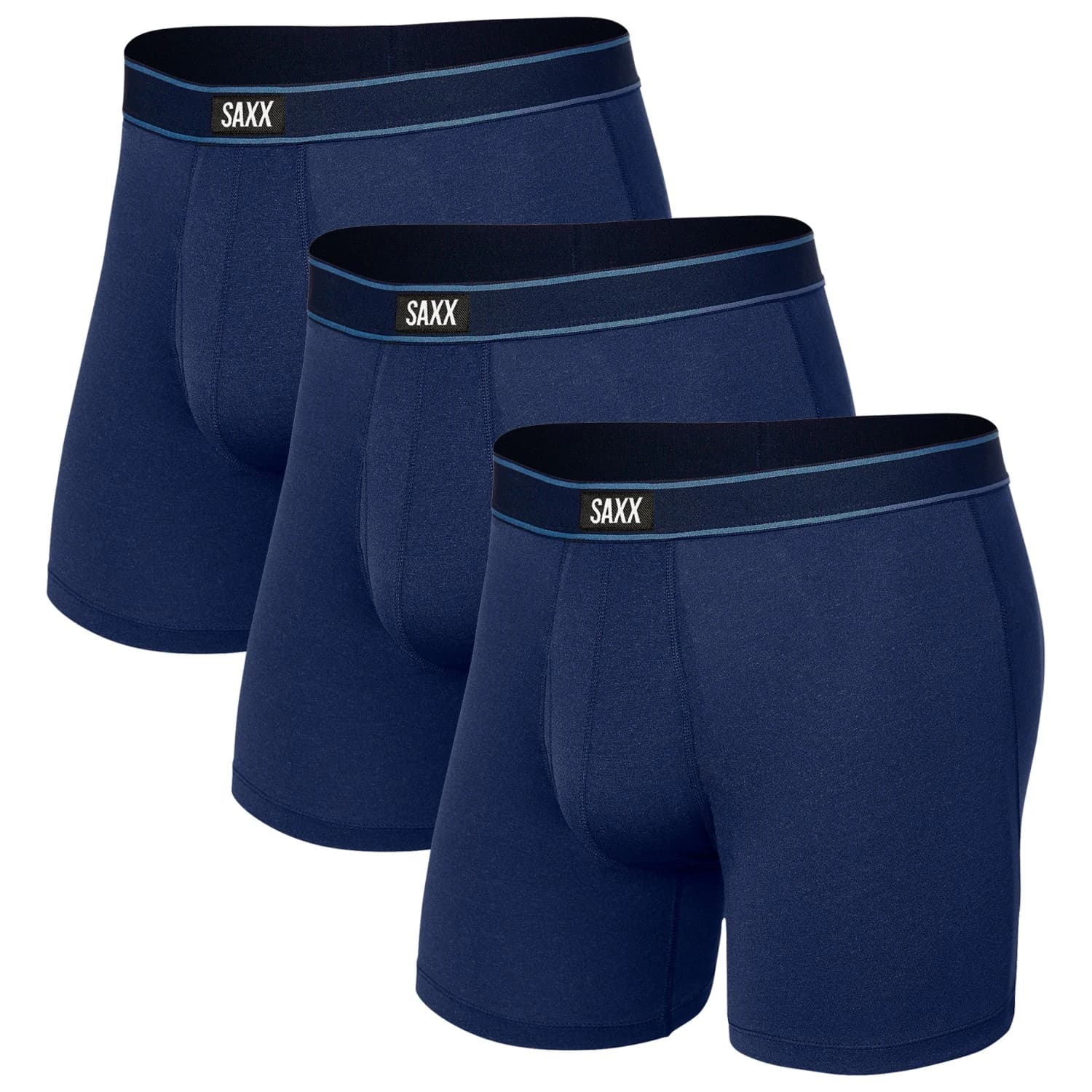 Мъжко синтетично термобельо Saxx Daytripper Boxer Brief Fly 3-Pack Synthetic base layer - Navy