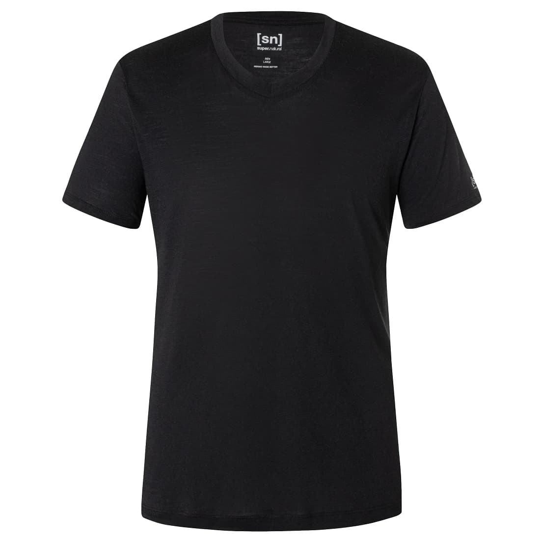 Мъжки потник super.natural Sierra 140 V Neck T-shirt - Jet Black