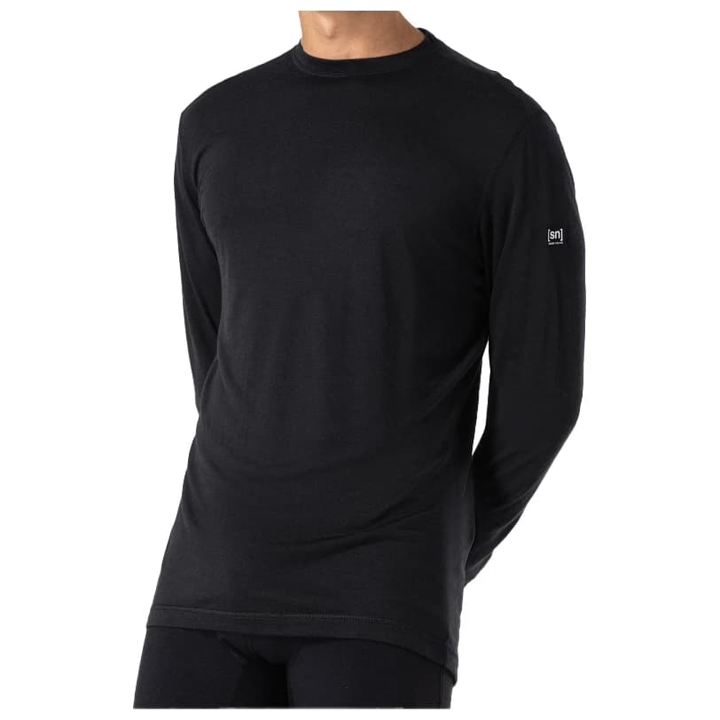 Мъжко мериносово термобельо super.natural Tundra 175 L/S Longsleeve - Jet Black