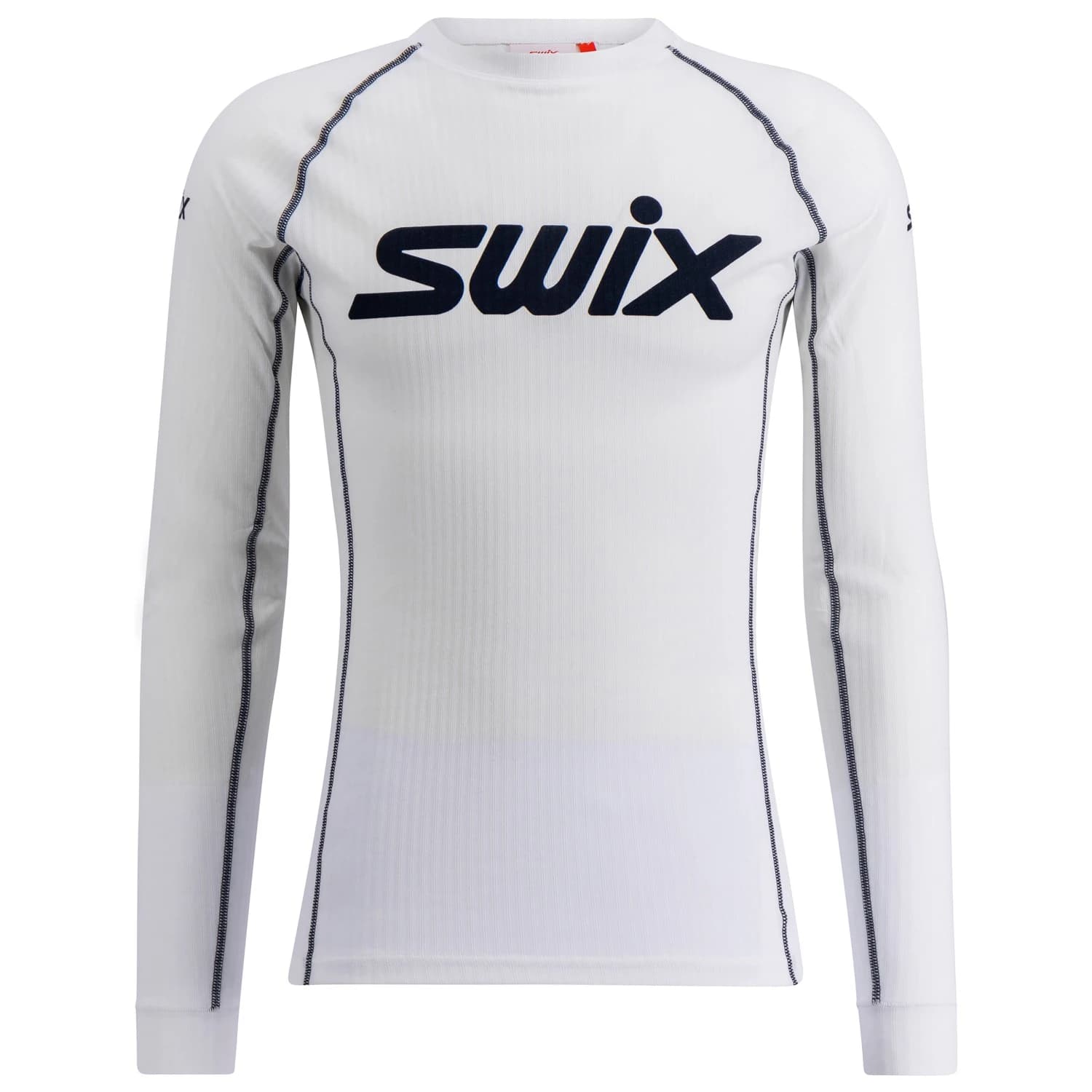 Синтетично термобельо Swix RaceX Classic Long Sleeve Synthetic base layer - Bright White / Dark Navy