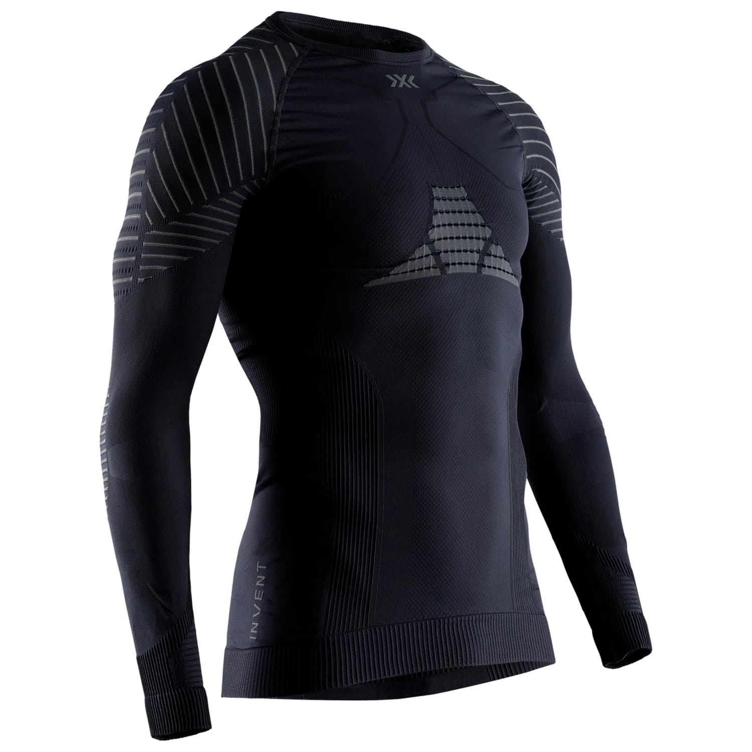 Мъжко синтетично термобельо X-bionic Invent 4.0 Shirt L/S Longsleeve - Black / Charcoal