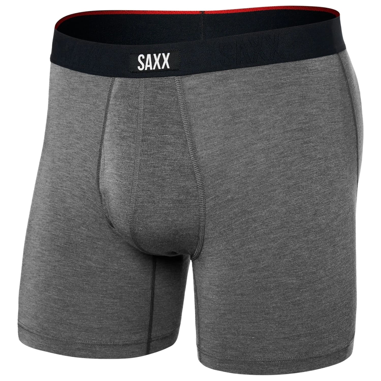Мъжко синтетично термобельо Saxx Vibe Xtra Boxer Brief Fly Synthetic base layer - Dark Grey Heather