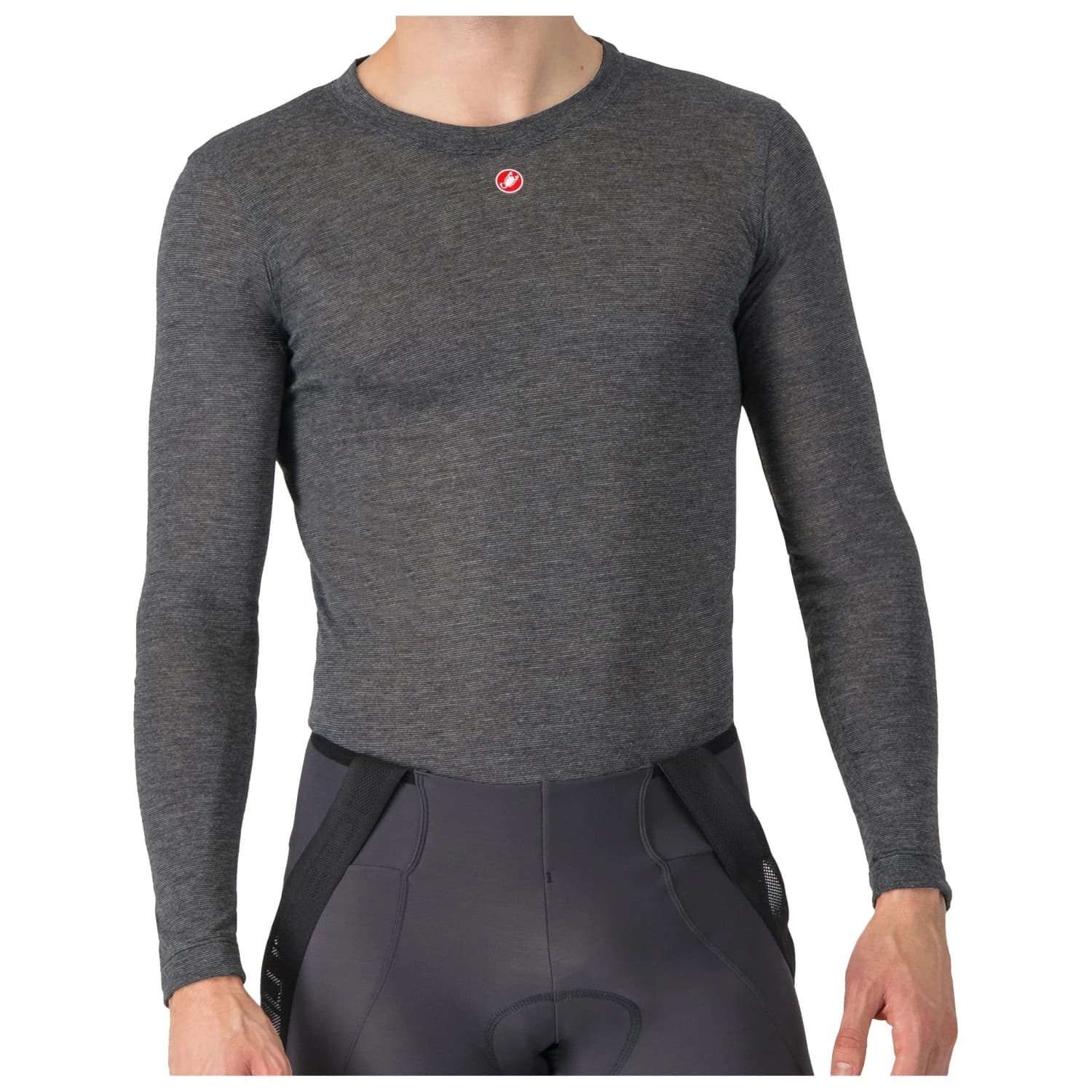 Мъжко горнище Castelli Medio Base Layer L/S Cycling undershirt - Melange Grey
