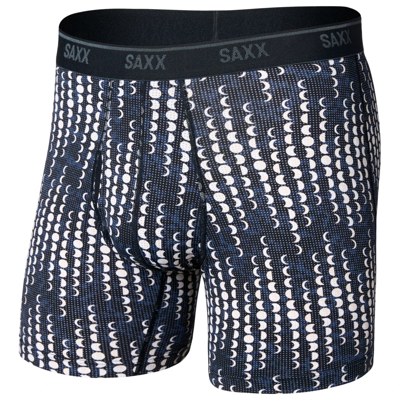 Мъжко синтетично термобельо Saxx Quest Quick-Dry Mesh Boxer Brief Fly 6'' Synthetic base layer - Moonrise / Black