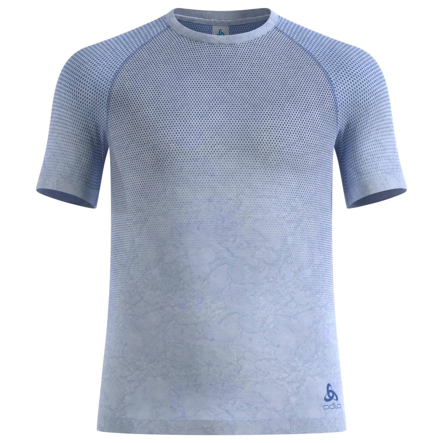 Мъжко синтетично термобельо Odlo Performance Light Rain Dye Top Crew Neck S/S Synthetic base layer - Dazzling Blue