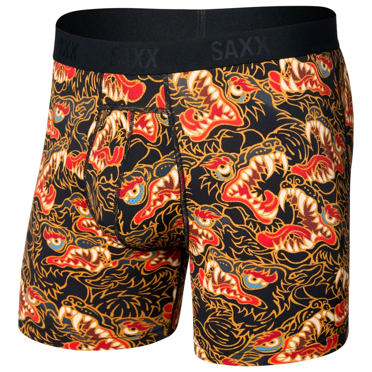 Мъжко синтетично термобельо Saxx Smooth Flex Light Compression Boxer Brief Synthetic base layer - Howl / Black