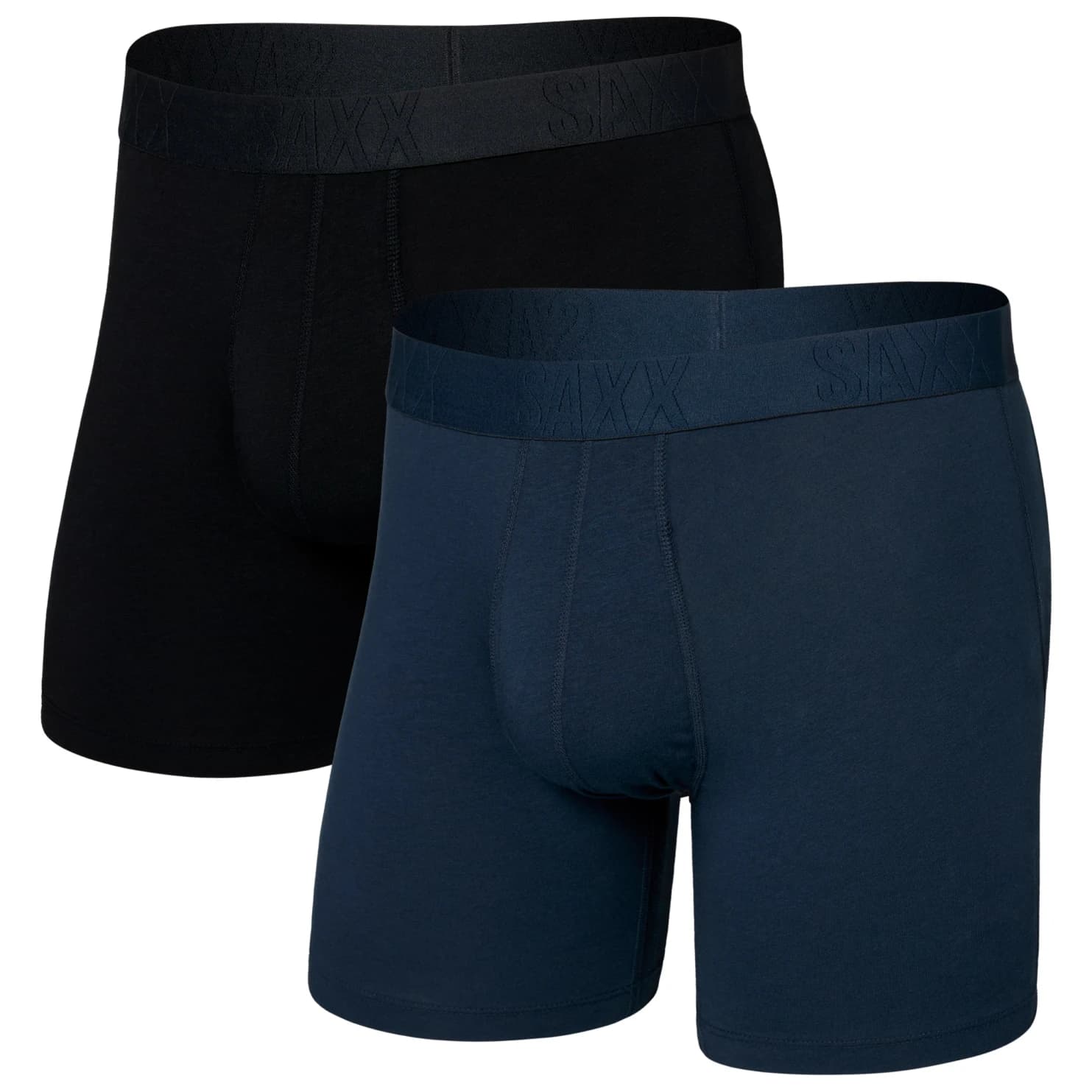 Мъжко синтетично термобельо Saxx Droptemp Cooling Cotton Trunk Fly 2-Pack Everyday base layer - Dark Ink / Black