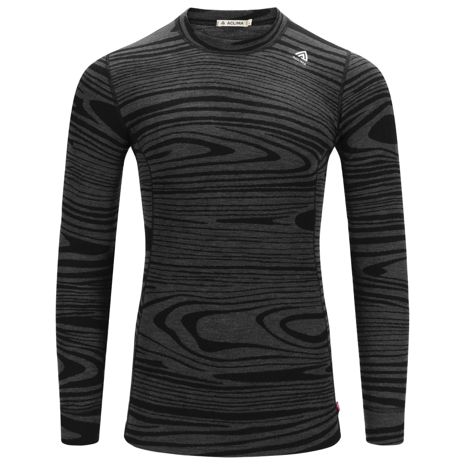 Мъжко мериносово термобельо Aclima WW Crew Neck Merino base layer - Black Motion