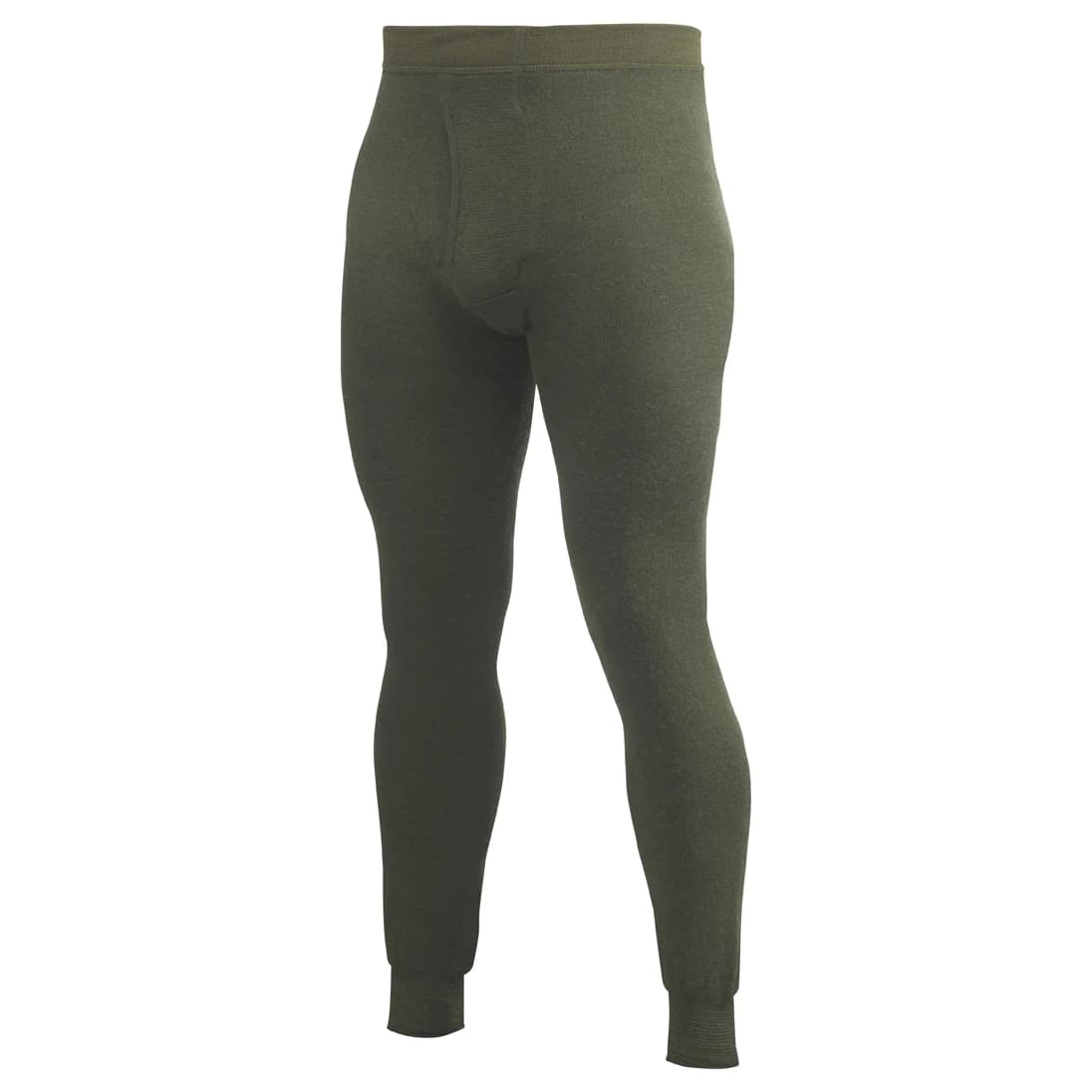 Мъжко мериносово термобельо Woolpower Long Johns With Fly 200 Merino base layer - Pine Green