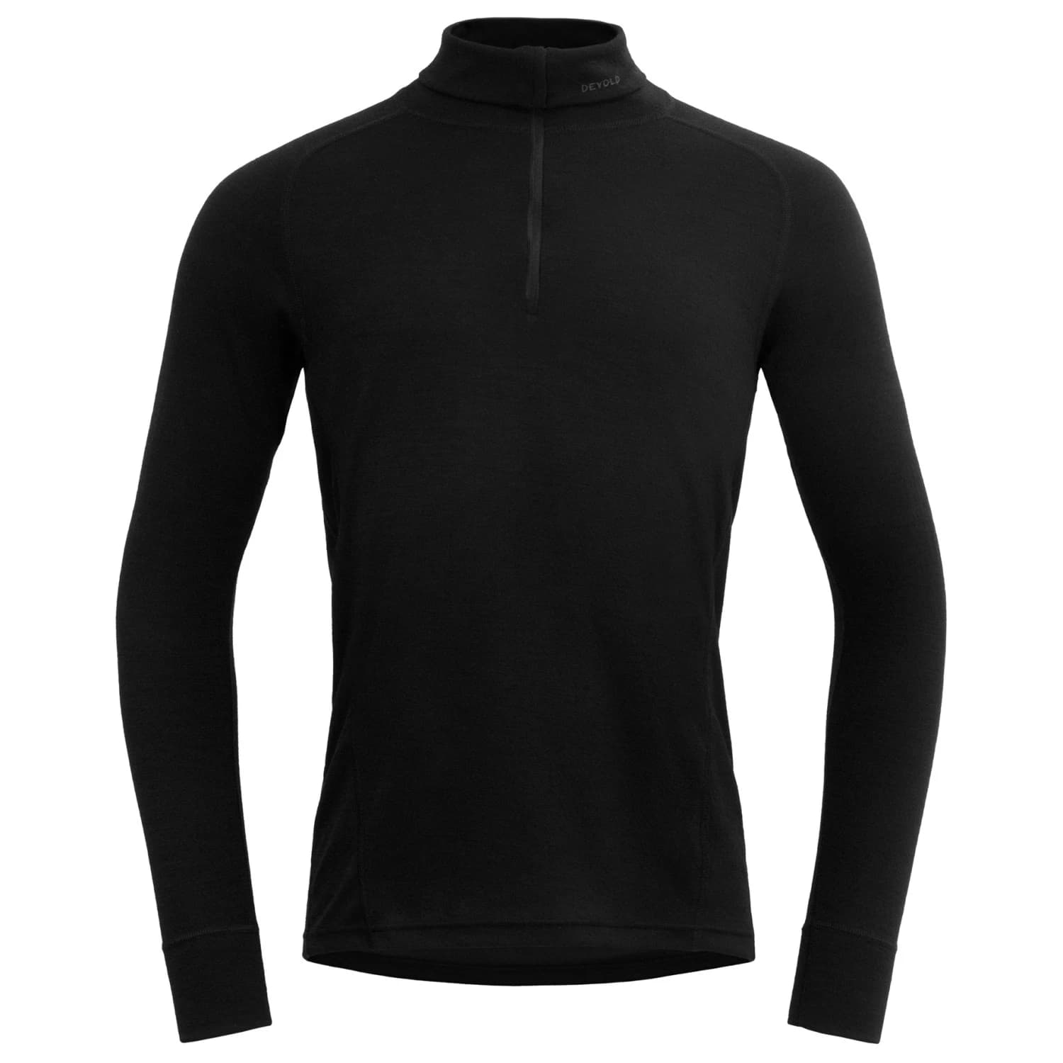 Мъжко мериносово термобельо Devold Duo Active Zip Neck Merino base layer - Black